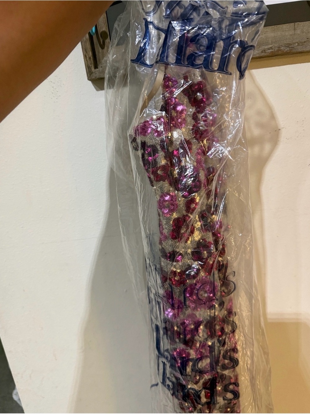 Betsy & Adam Rava Purple and Pink Sequin Floral Maxi Gown Prom Formal - Picture 12 of 12